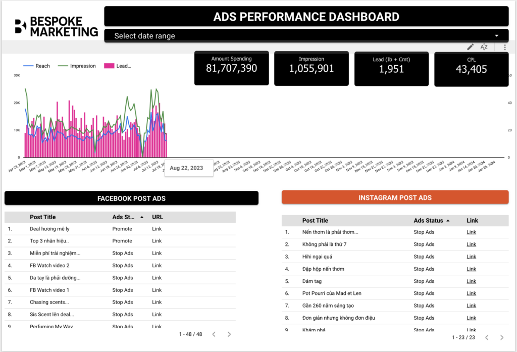 Performance Campaign Report by Bespoke Marketing (BSM)